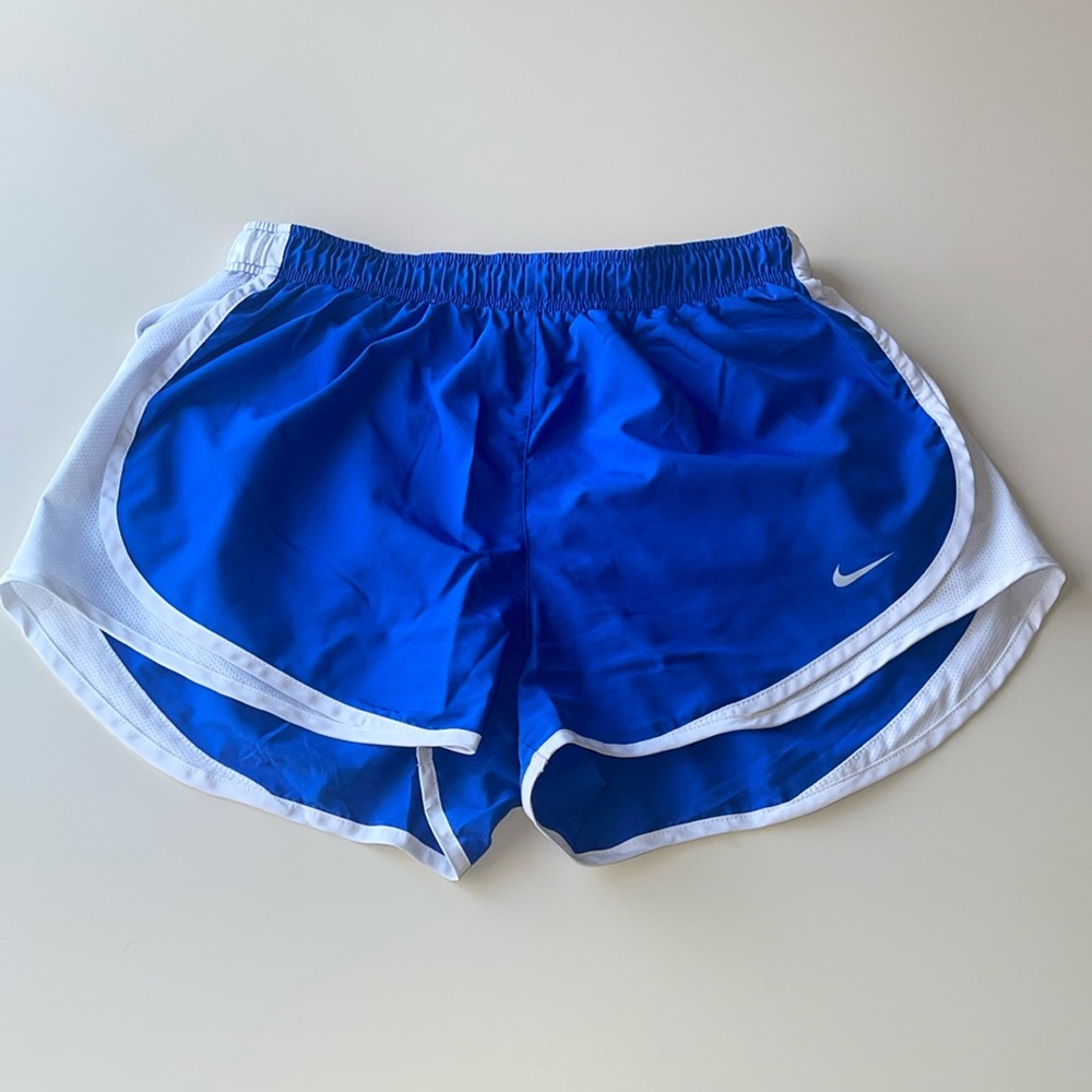 Nike Dri-Fit Tempo Running Shorts in Blue with White Trim & Mesh